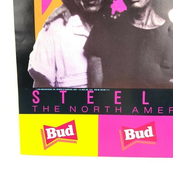 Rolling Stones 1989 Steel Wheels Tour Poster Budweiser Promo Advertising Bud - Picture 2 of 4